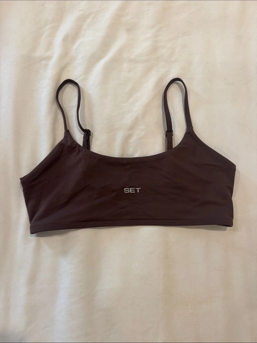 SET Active Airluxe Women's Brown Scoop Bralette